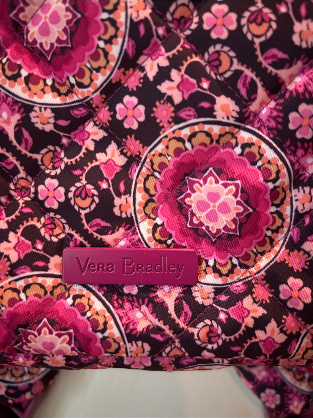 Vera Bradley Iconic Small Backpack in Raspberry Medallion - Picture 2 of 8